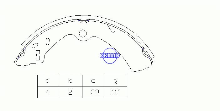 SUZUKI SJ 410 Cabrio 413 Drum Brake shoes OEM:53210-70070 FSB244 GS8260, OK-BS442